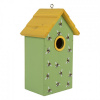 Clayre & Eef Zeleno-žltá drevená vtáčia búdka so včielkami Birdhouse - 15*10*22 cm - Clayre & Eef