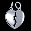 Silver.ag Prívesok strieborný, lomené srdce P0960