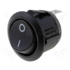 Vypínač kulatý 20A/12V černý