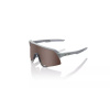 Okuliare 100% S3 Soft Tact Stone Grey/Hiper Crimson Silver Mirror