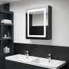vidaXL LED kúpeľňová zrkadlová skrinka 50x13x70 cm - Antracitová - 69659-24473