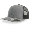 Atlantis Headwear Kšiltovka Sonic Trucker, 6 panelová COT330210z6999-grey melang UNI Melír šedá/černá