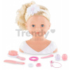 Kadernícka hlava na česanie Styling Head Corolle s krásne jemnými blond vláskami 25 cm a 10 doplnkov