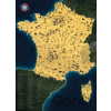 Stírací mapa Francie Deluxe - zlatá - Giftio