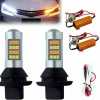 2v1 LED DENNÉ SVETLÁ + SMEROVKY DRL PY21W BA15s VSTAVANÝ AUTOMAT