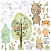 Nálepky na stenu lesné zvieratá 145x95 cm (Nálepky na stenu lesné zvieratá lesné lesy II)