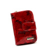 Menšia dámska červená kožená peňaženka s motýlikmi BTS115