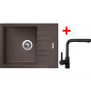 Sinks PERFECTO 650 Marone + ENIGMA S čierná matná