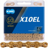 Reťaz bicyklov KMC X10EL Golden 10/ (5,9 - 6,2 mm) (Golden Bicycle Chain KMC X10EL 10 RZ.)
