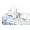 6-dielna výhod. sada s darčekom pre bábätko Baby Nellys, 120x90 Slon a dúha, modrá/biela - 135x100