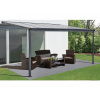 hliníková pergola LANITPLAST WALL 33 antracit + opál PC LG2118