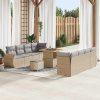 zahrada-XL Súprava záhradných pohoviek 11 pcs Béžová polyratan 3361847