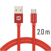 Swissten 71522306 USB - microUSB, 2m, červený