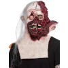 Maska - SPÁLENÝ ZOMBIE DELUXE - na celú hlavu a krk s vlasmi, latex