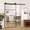 zahrada-XL Posuvné dvere s kovaním ESG sklo a hliník 102,5x205 cm 3152150