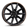 Alu disk Borbet LX18 8x18, 5x112, 66.6, ET40 black matt rim copper