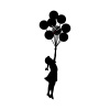Clocker Nalepovacie hodiny Balloon girl