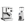 Rancilio Silvia E, white + Eureka Atom Specialty 65, white