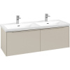 VILLEROY & BOCH Subway 3.0 závesná skrinka pod dvojumývadlo, 2 zásuvky, 1272 x 478 x 429 mm, Cashmere Grey, C56702VN