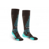 Bridgedale Wmns Ski Lightweight Merino Performance Over Calf Black/Blue - M (5-6,5) / EU 38-40 / 23-25 cm