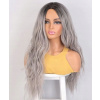 Kostým, maska - Parochňa na semifinále -dlhá hnedá JKHG (Parochňa Grey Blond Grey + Cap)