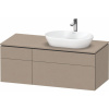 DURAVIT L-Cube závesná skrinka pod umývadlo na dosku (umývadlo vpravo), 4 zásuvky, 1220 x 550 x 482 mm, plátno, LC4874075750000