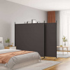 vidaXL 4-panelový paraván hnedý 698x180 cm látkový - Hnedá - 165751-100119