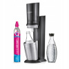 SodaStream Crystal 3.0 + sklenená fľaša 0.615 L + bombička