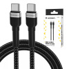 Kábel Wozinsky USB typ C - USB typ C 1 m čierny