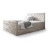 Wilsondo Čalúnená boxspring manželská posteľ s vrchným matracom Montana - krémová Rozmer: 180x200