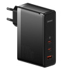 Baseus CCGP100201 GaN5 Pro Fast Nabíječka USB + 2xUSB-C 140W Black 6932172610227