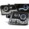 FIAT PANDA 03-12 - predné čierna svetlá ANGEL EYES s LED svietením
