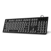 EVOLVEO K1010, klávesnica s bielym podsvietením, K1010-BK-CZ