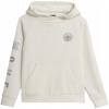 Mikina - 4f Detská mikina veľkosť 152 biela rukáv (Mikina pre dievča 4f Broken White HJZ21 JBLD00)