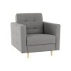 Tempo Kondela Celočalúnené kreslo, sivá látka, AMEDIA