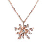 Dámsky prívesok Hviezda DF 4118 s retiazkou, ružové zlato, s briliantmi