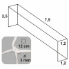 KV Řezáč Futbalová sieť 7,5x2,5x1,2x1,2/12/3mm