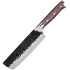 IZMAEL Damaškový kuchynský nôž Tetsuya Nakiri/Hnedá 17.3 cm