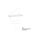 LAUFEN KARTELL polička k umývadlu 46 x 20 x 1,5 cm transparentná H3853310840001