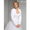 Svadobné kožušinové bolerko - biele: BF-14 Rozmer: S