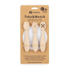 Petite & Mars Set 3 ks silikónových tréningových lyžičiek Take&Match 6 m+ Petite&Mars Desert Sand