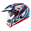 KAPPA HKKV30RGYLR54 prilba KV30 EVO GRAYER Dual Off Road s plexi a vnútornou slnečnou clonou, farba biela/modrá/červená, veľkosť