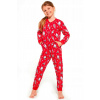 Pyžamo, župán - Onesie (kombinézy) Cornette Veľkosť 104 červená, viacnásobná (Pyžamové kombinézy Gnomes2 954/162 KIDS RED ...)