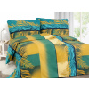 Dreamy Linens Obliečky saténové tyrkysové a žlté Tropic listy