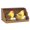 Sliepočka s kuriatkami žltá 7 cm, 2ks