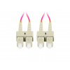 LANBERG optický patch cord MM SC/UPC-SC/UPC duplex 5m LSZH OM4 50/125 průměr 3mm, barva magenta