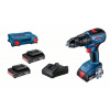 Bosch Profesionálna sada: GSB 18V-50 + 3× GBA 2,0 Ah + GAL 18V-20 v L-Case 06019H5121