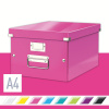 Archivačná krabica LEITZ WOW Click & Store A4 28.1 x 20 x 37 cm, ružová (60440023)