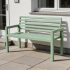 Celokovová záhradná lavica Golem pastelová zelená RAL 6021