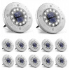 Solárna zatĺkacia lampa DDK strieborná 12,6 cm 12 ks